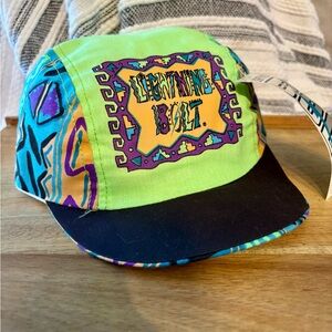 Vintage 90’s Y2K HAT dead stock PARAMOUNT P Flag USA Neon Retro Promo NOS OSFA
